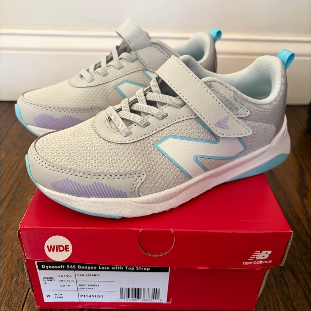 New Balance Kids Sneakers in Gray and Light Blue